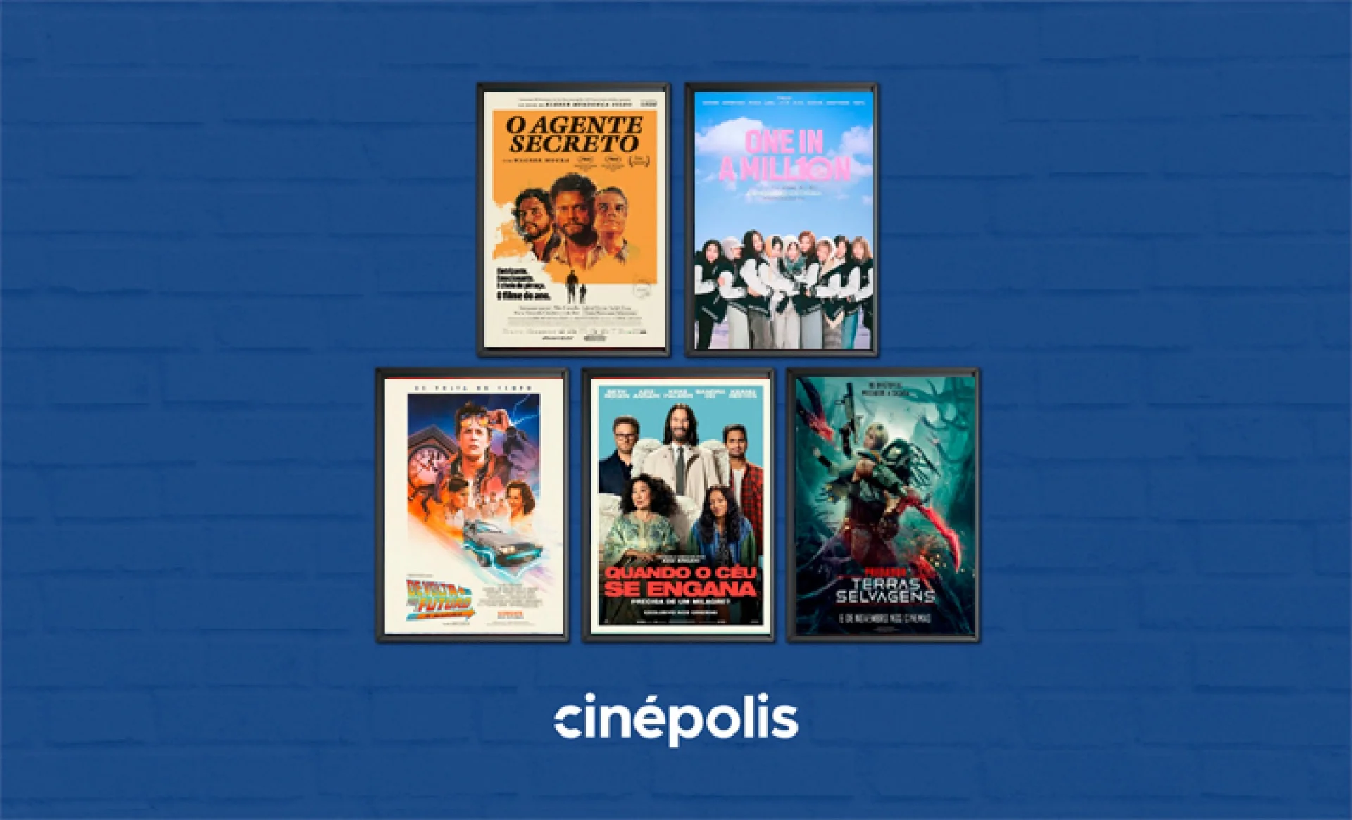 Capa das estreias da semana em fundo azul