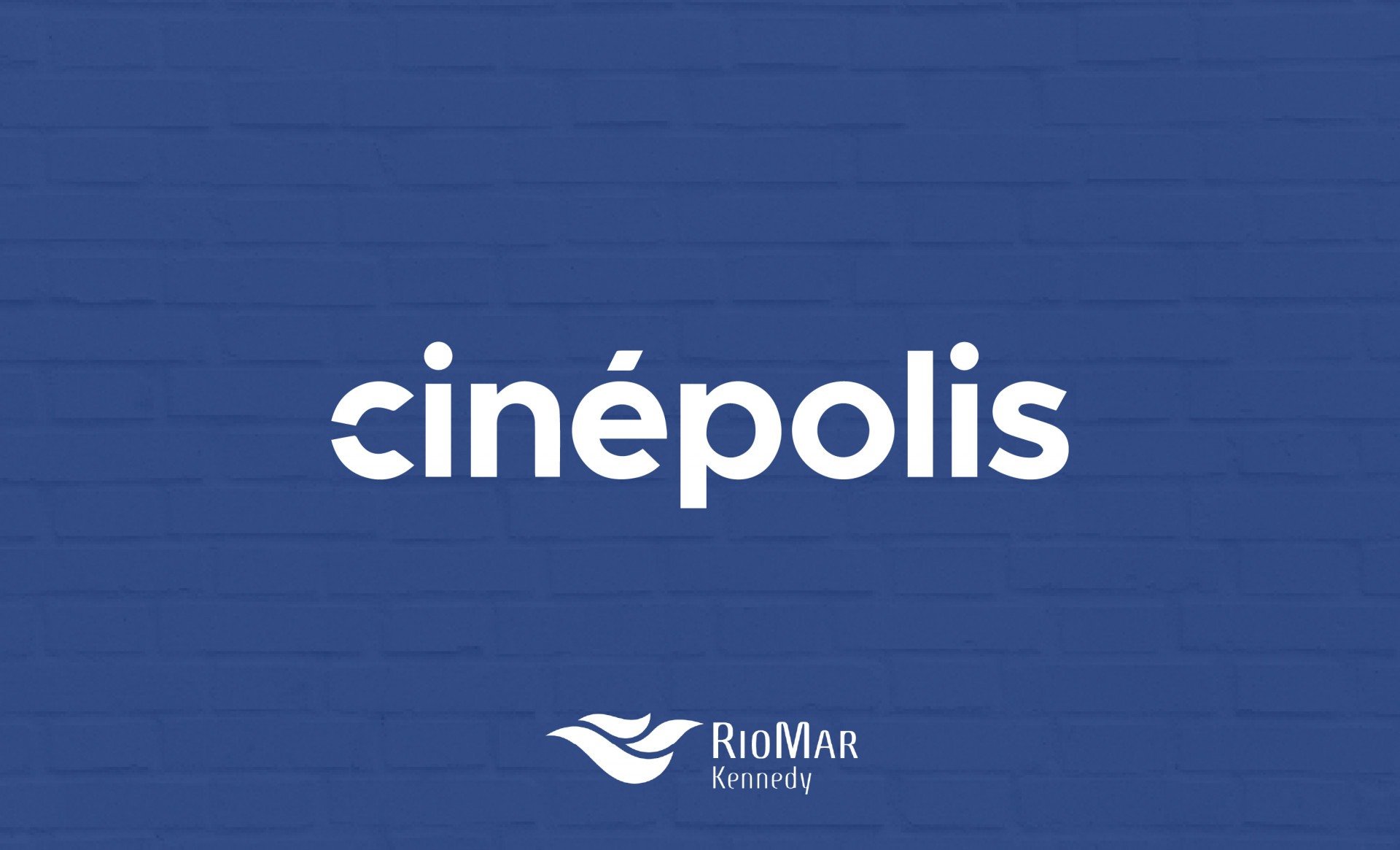 Logotipo da Cinépolis em fundo azul