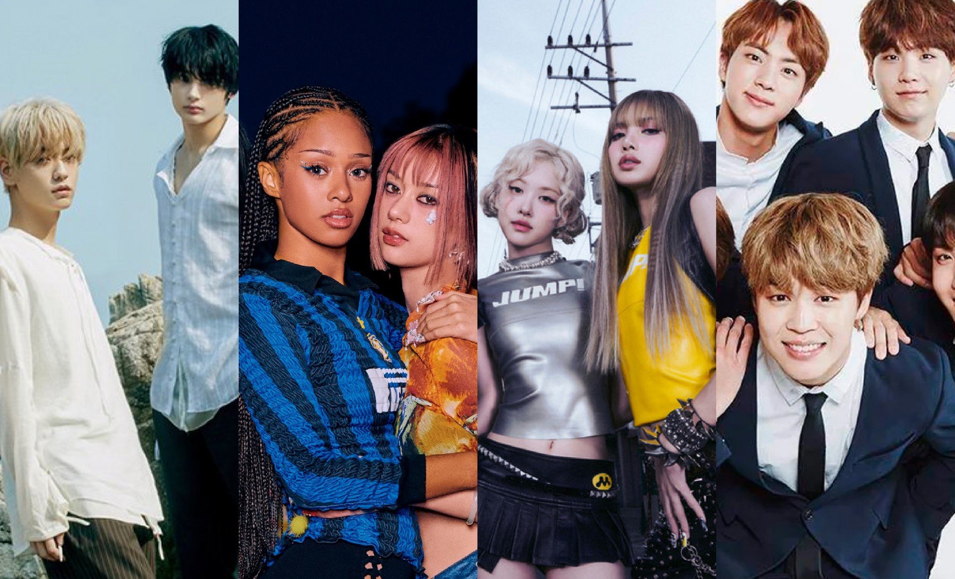 Imagem de integrantes de grupos de kpop
