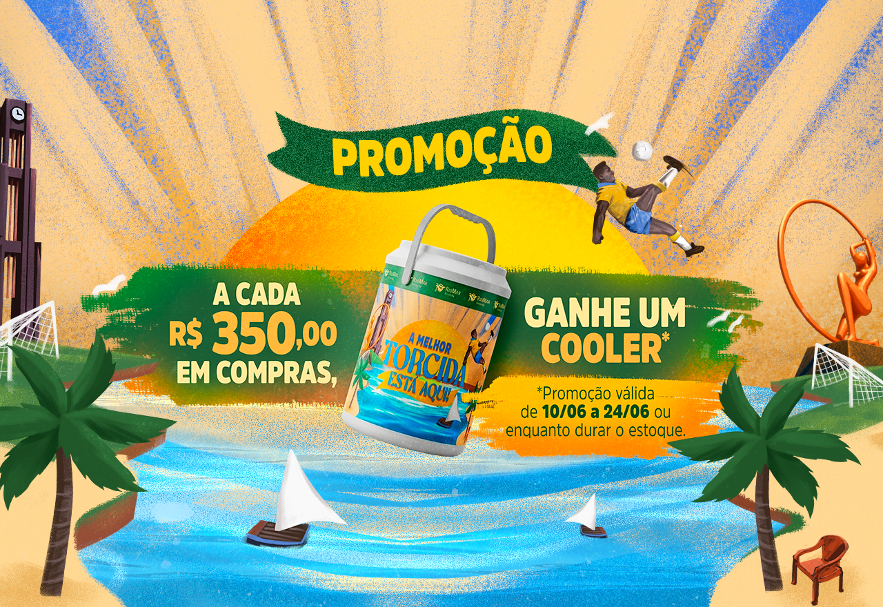 Ganhe um cooler exclusivo a cada R$350 em compras
