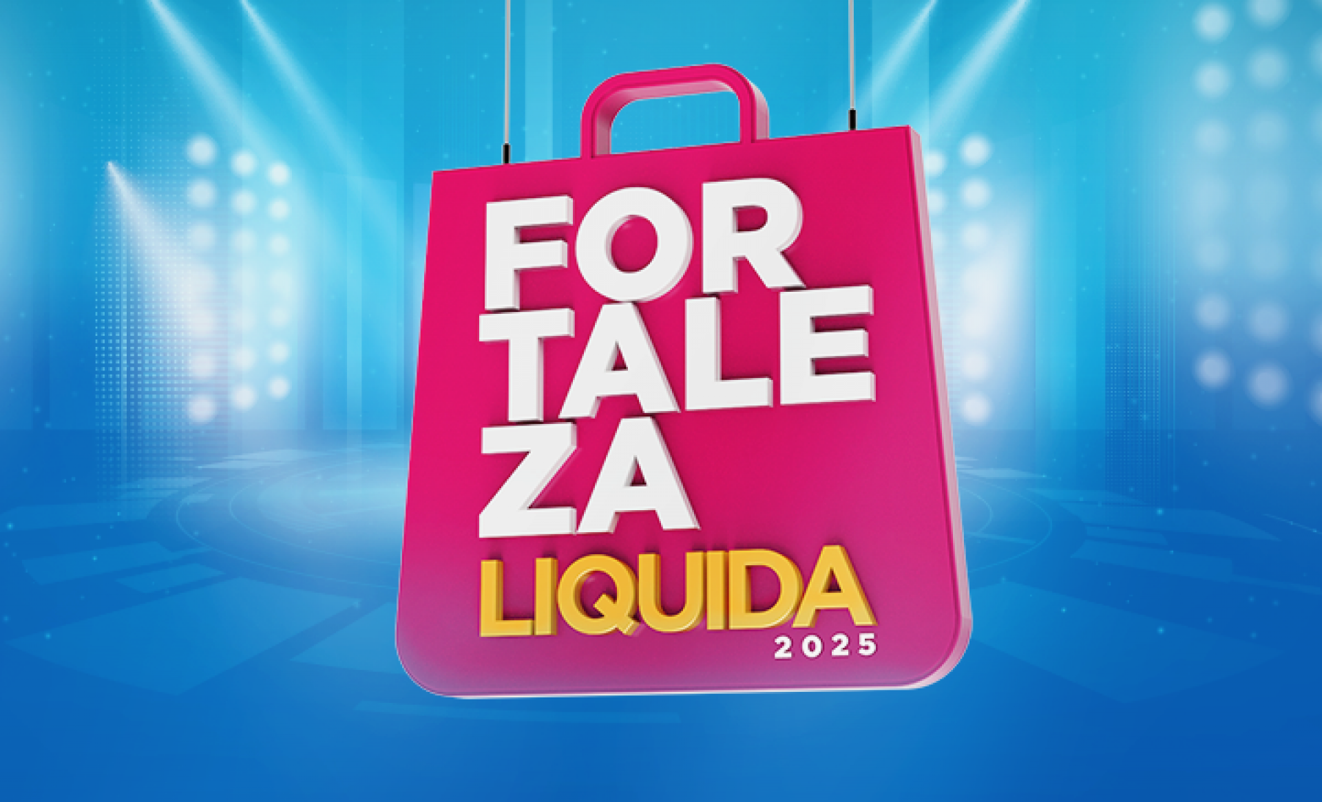 logo da campanha em fundo azul